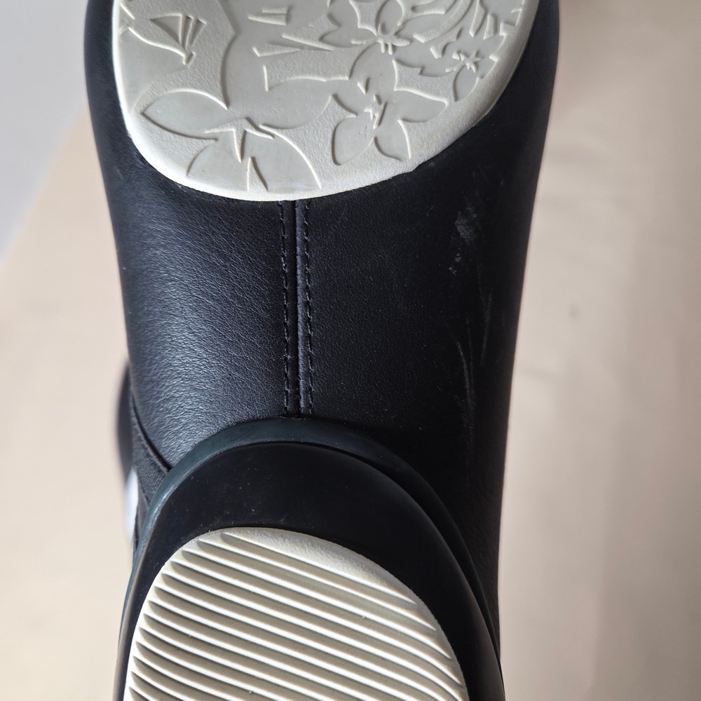 Kuru Bella Black Leather Mary Jane Flats Elastic Straps Orthotic Support 9.5 - Picture 9 of 11